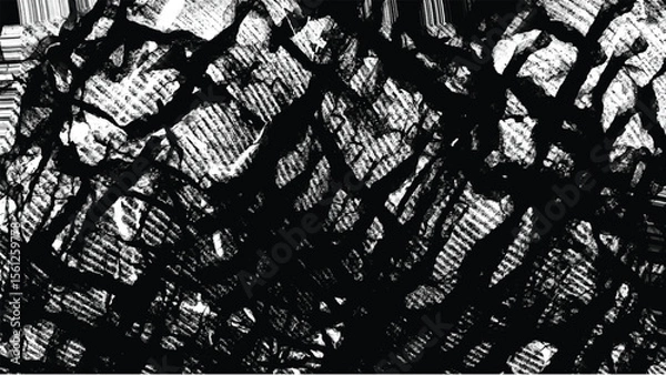 Fototapeta Black and white grungy abstract background. Grungy frame
