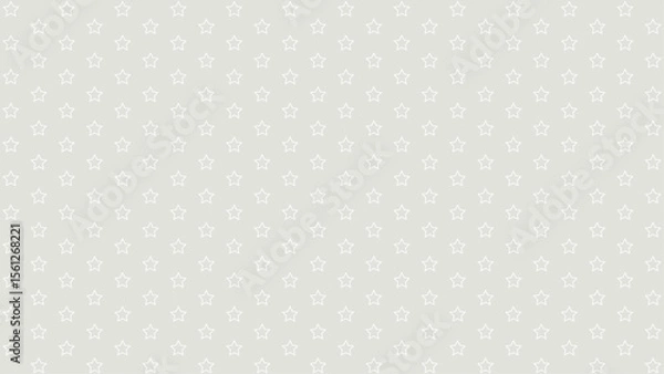 Fototapeta Seamless white star outline pattern on light gray background. Minimalist celestial wallpaper, perfect for baby room decor, kids textile, scrapbooking, gift wrap, or nursery design elements.