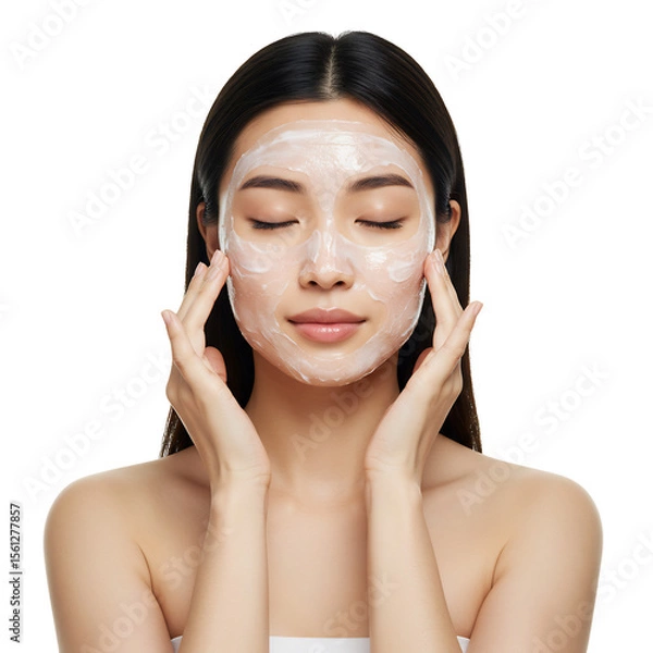 Obraz 輝く素肌 優しくパック 穏やか表情