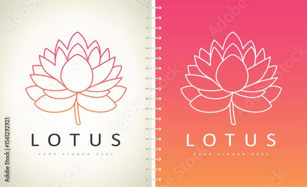Obraz Lotus flower logo vector design