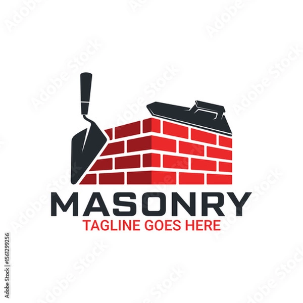 Obraz Home plastering logo design vector. Exterior and interior house work logo design icon template.eps