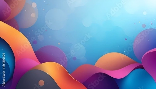 Fototapeta Modern Design Template with Vibrant Gradient Shapes for Creative and Trendy Visual Projects

