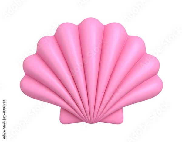Fototapeta Pink Shell 3D Render