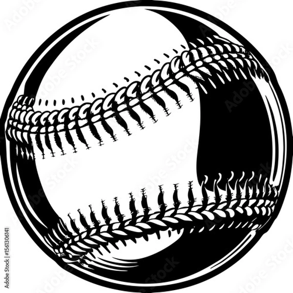 Obraz baseball (linocut style)