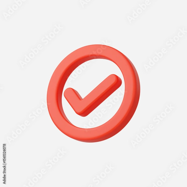 Fototapeta 3d Realistic Checklist icon vector Illustration