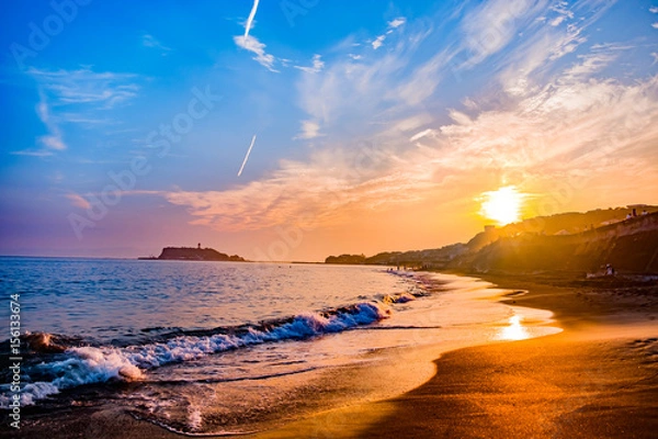 Fototapeta 七里ガ浜からの夕焼け