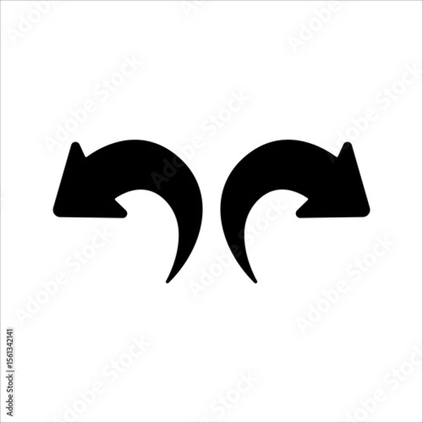 Fototapeta Undo and redo vector icons with simple design. Back and next icons