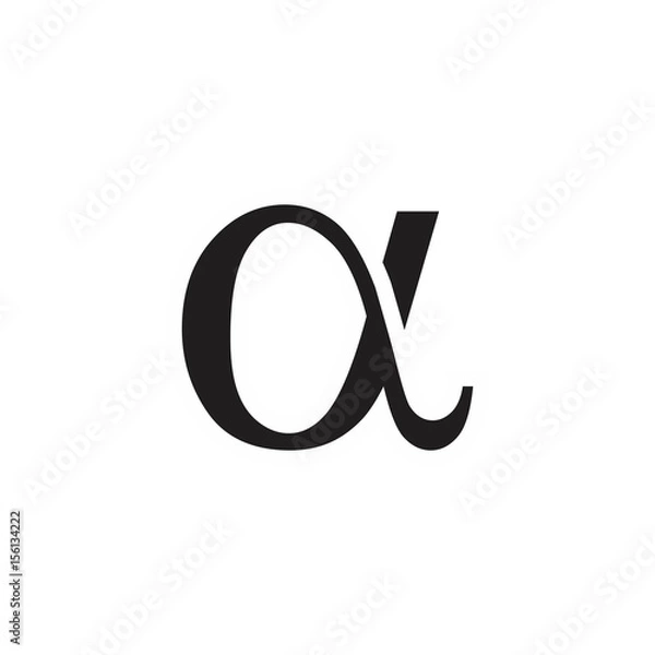 Obraz Wektor logo alfa