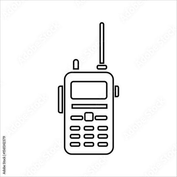 Fototapeta Walkie talkie sign vector icon,Symbol,logo illustration for web and mobile