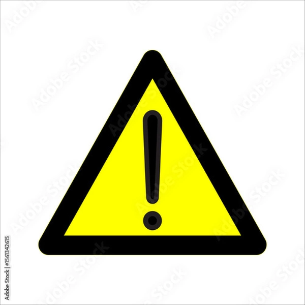 Fototapeta Universal Warning Triangle. General Danger Sign. Warning for Safety Precautions.