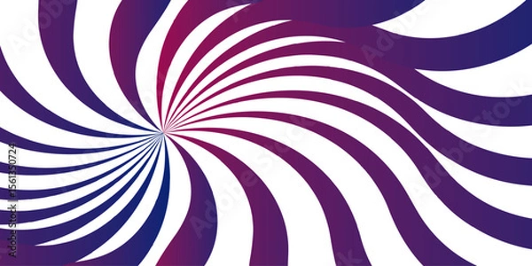 Fototapeta Abstract vivid spiral pattern featuring alternating maroon and white wavy radial lines.Central focal point and spirals outward with fluid, dynamic motion. Flat, vibrant, and suitable for pop-art..