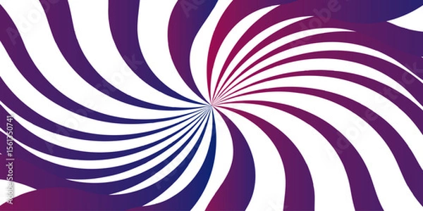 Fototapeta Abstract vivid spiral pattern featuring alternating maroon and white wavy radial lines.Central focal point and spirals outward with fluid, dynamic motion. Flat, vibrant, and suitable for pop-art..