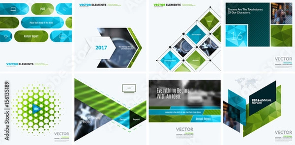 Fototapeta Business vector design elements for graphic layout. Modern abstr