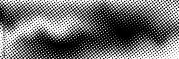 Fototapeta Dotted gradient halftone background. Horizontal seamless dots pattern in pop art style. Abstract modern stylish texture. Vector illustration.