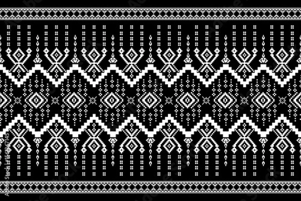 Obraz Geometric Tribal Textile Design, pixel patterns
