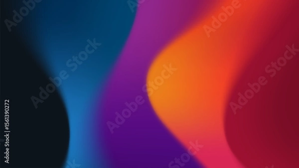 Obraz Colorful Abstract Wave Background with Light Effects and Smooth Gradient Design