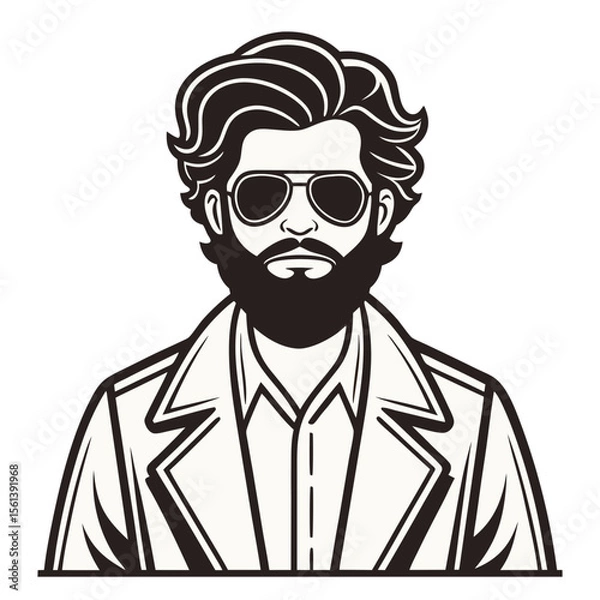 Fototapeta man with glasses