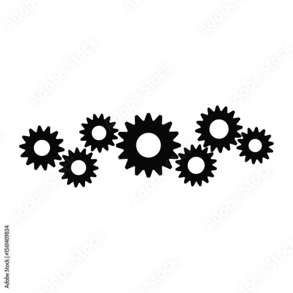 Fototapeta Interconnected Cogs of Industry: Intricate gears mesh, illustrating the essence of Industry