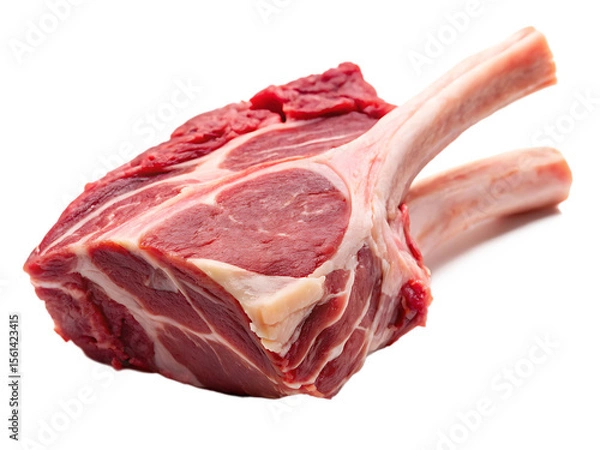 Fototapeta mutton back chop isolated on white background, PNG