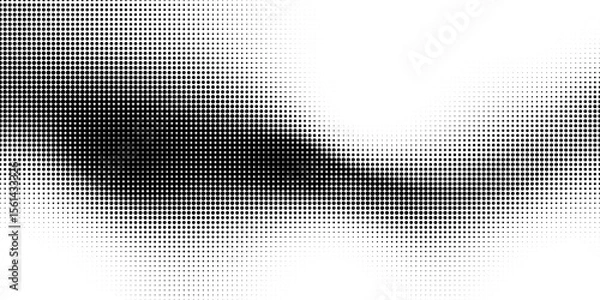 Fototapeta Abstract halftone gradient texture. Vector dotted grunge background for poster, overlay, cover, card. Pixelated retro backdrop