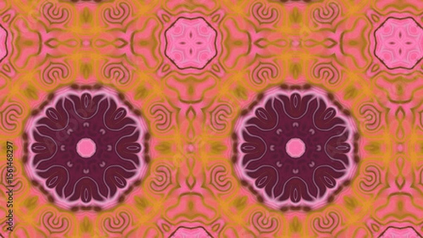 Fototapeta Abstract Radiant Burst with Soft Grain Texture, Symmetrical Glow Pattern in Psychedelic Style, Radiating Circular Abstract with Subtle Noise, Kaleidoscopic Starburst with Gradient Flow