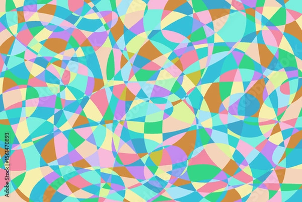 Fototapeta 曲線の色面分割 2 1-7