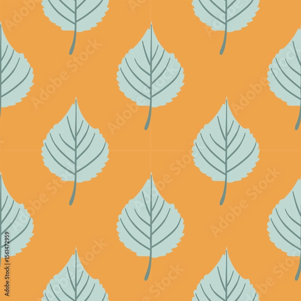 Obraz Seamless pattern Autumn leaf border. Gift wrap and scrapbook. Vector illustration for wallpaper, gift paper, fill patterns, web page backgrounds, autumn greeting cards.