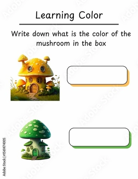 Fototapeta Learning of color for kid