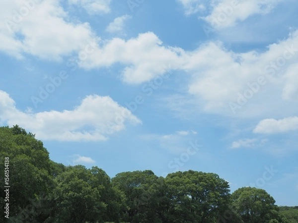 Obraz グラウンドと上空の空_3