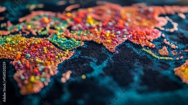 Fototapeta Global Tracking of Virus Spread Through Intricate Mapping Techniques