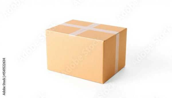 Obraz Cardboard box for courier service