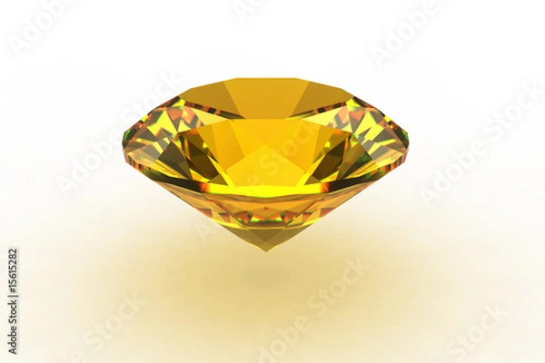 Obraz Yellow round topaz gemstone