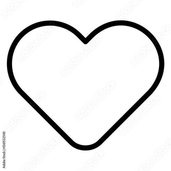 Fototapeta Abstract shape outline icon. Round heart