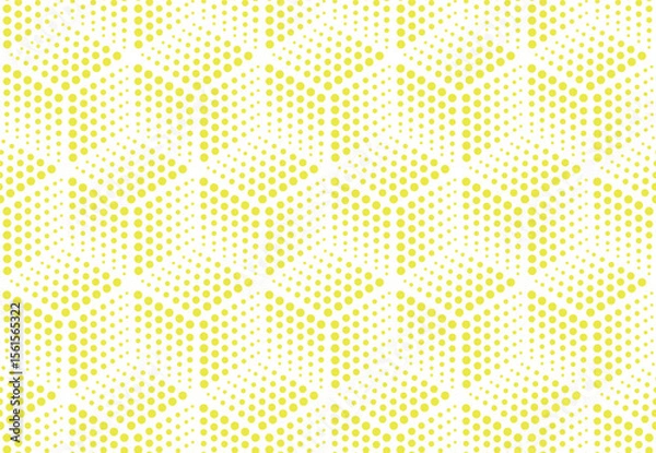 Obraz Abstract geometric pattern. A seamless vector background. White and yellow ornament. Graphic modern pattern. Simple lattice graphic design