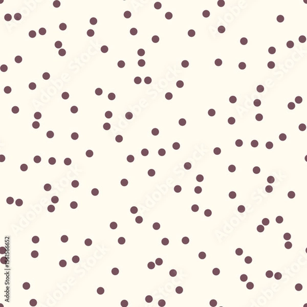 Obraz Simple and minimalist design featuring randomly scattered brown dots on a white background, creating a subtle and versatile pattern