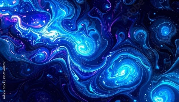 Fototapeta abstract blue background with waves