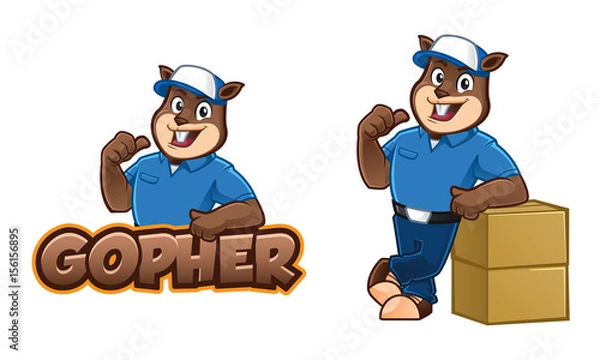 Obraz Gopher Mascot and Logo Design