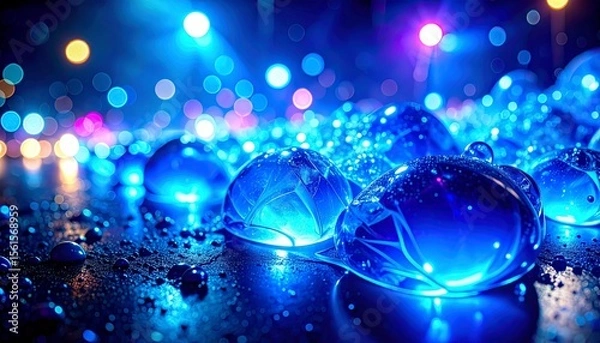 Fototapeta abstract background with blue lights