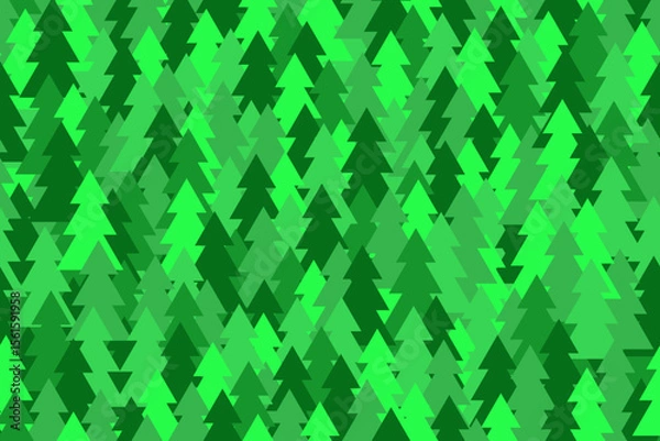 Fototapeta Spring trees background. Vector seamless pattern. Best for textile, wallpapers, wrapping paper and seasonal decoration.