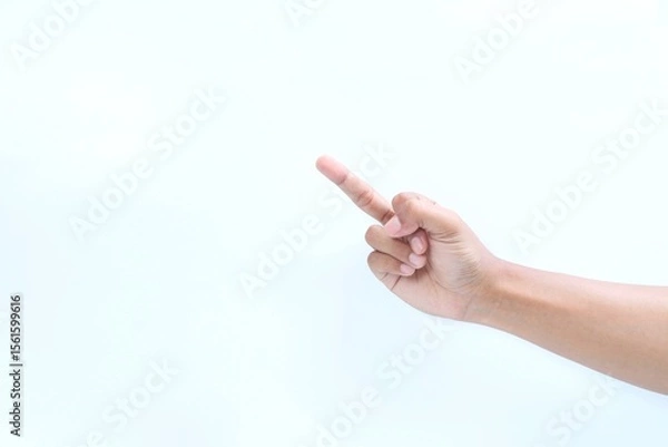 Fototapeta Middle finger gesture as a symbol of resistance