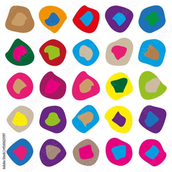 Obraz Abstract blob pattern. Colorful organic shapes. Vibrant liquid design. Vector illustration.