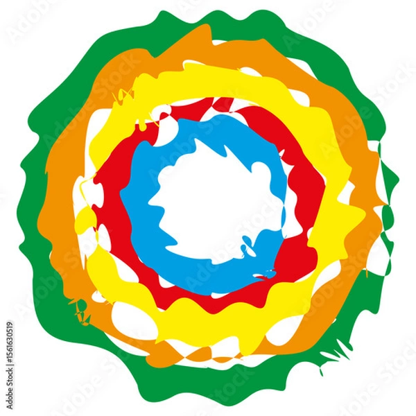 Obraz Vibrant circular pattern. Abstract colorful design. Dynamic round texture. Vector illustration.
