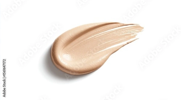 Fototapeta Beige Creamy Swirl on Plain Background Macro