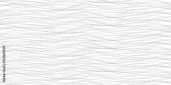 Fototapeta Set of wavy horizontal lines. Vector design element. vector