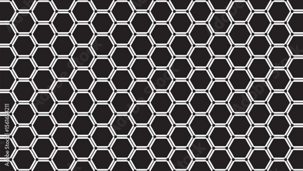 Fototapeta Seamless hexagon pattern. Honeycomb texture vector