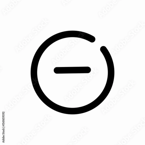 Obraz minus remove subtract delete icon vector sign