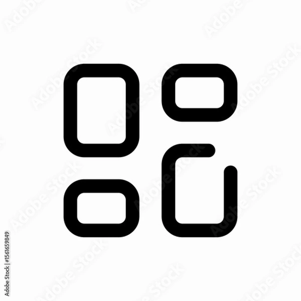 Fototapeta category grid layout menu icon vector sign