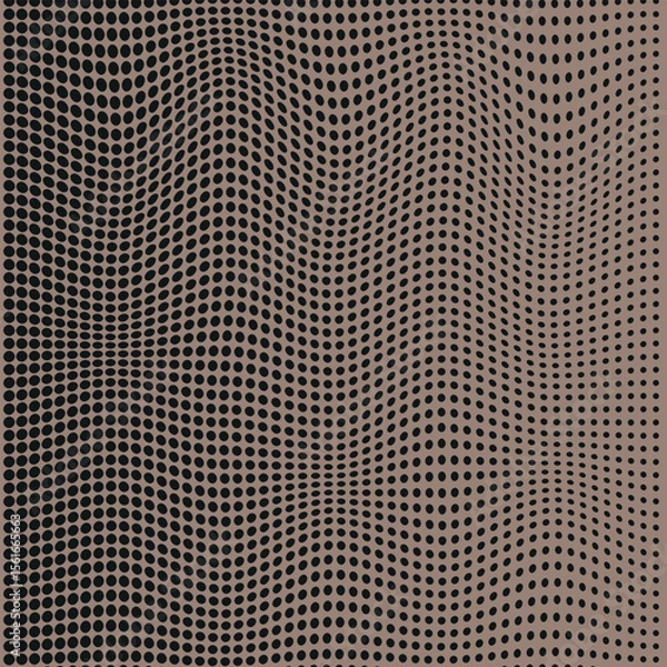 Fototapeta abstract horizontal dot lines and mocha color background pattern design