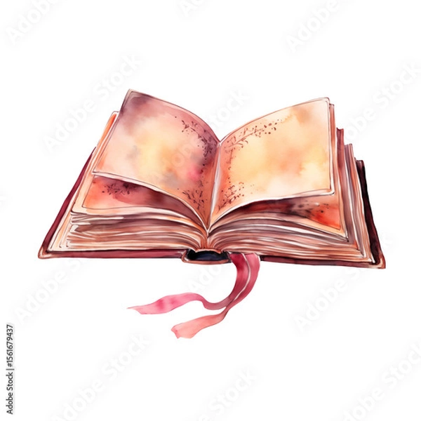 Obraz open vintage old book