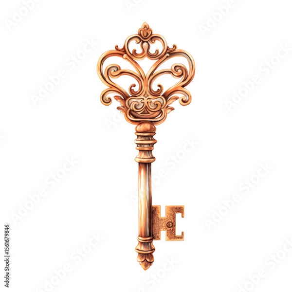 Obraz antique brass key